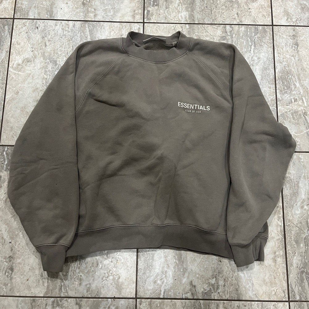 Fear of God Gray Crewneck Sweater Soft Casual Style